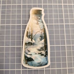 10/$10 Stickers Winter Nature Scene in a Bottle